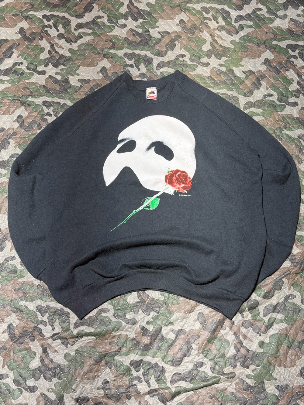 1980s true vintage phantom of the opera crewneck XL made in USA